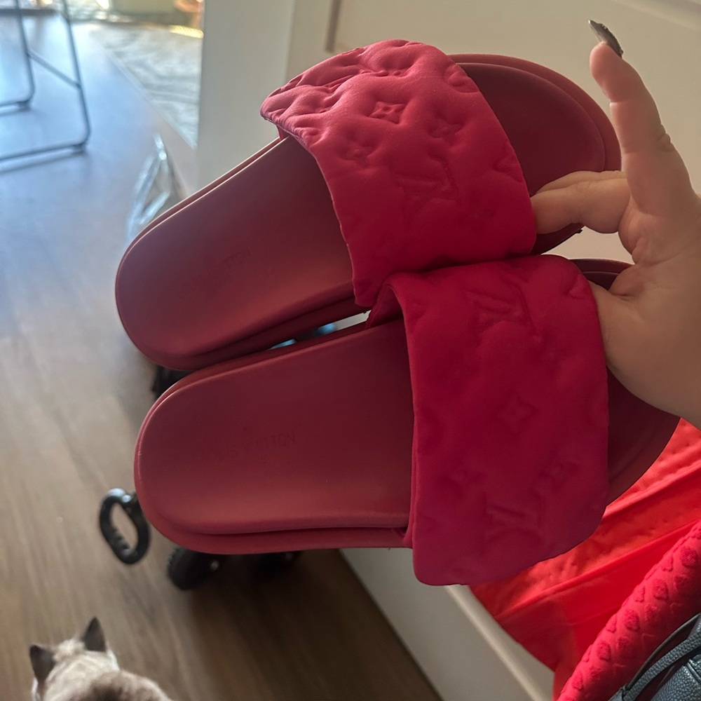 Pink by the pool slides